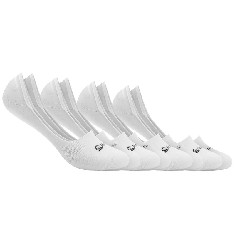 Asaka 12er-Pack Invisible Socks Bambus Weiß A+ Fiber®