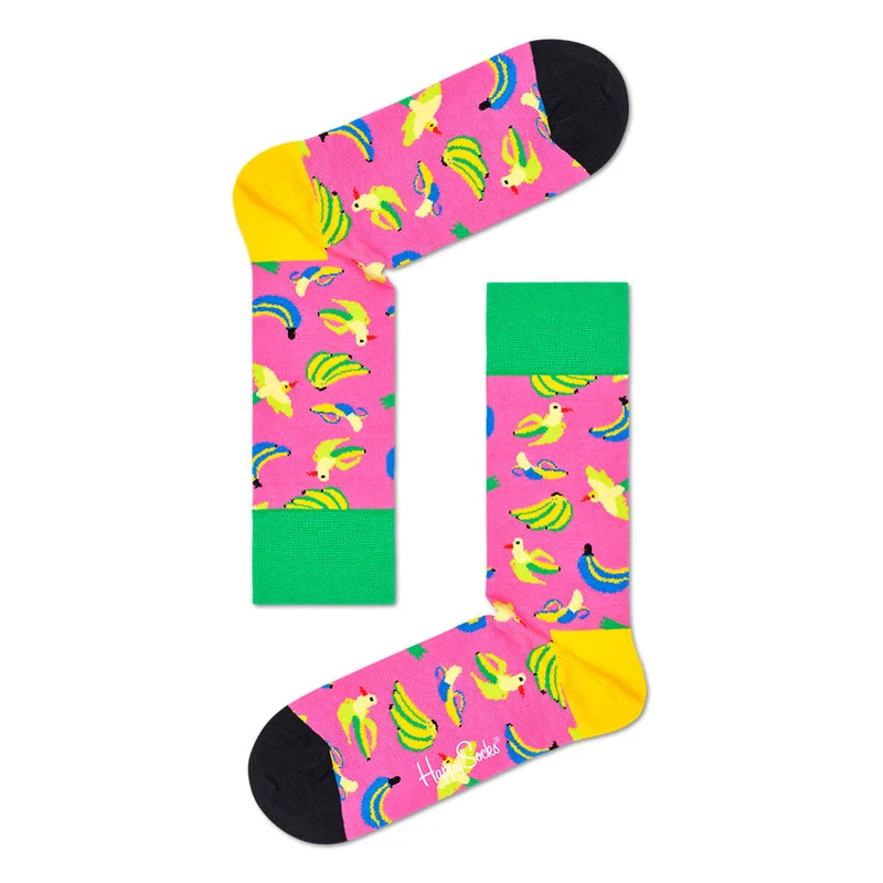 Happy Socks bunte Damensocken Bananen & Vögel