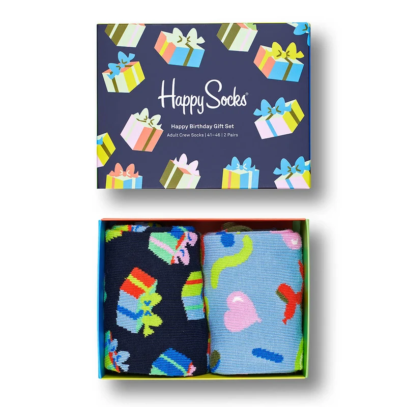 Happy Socks 2er-Box Herrensocken Geburtstag