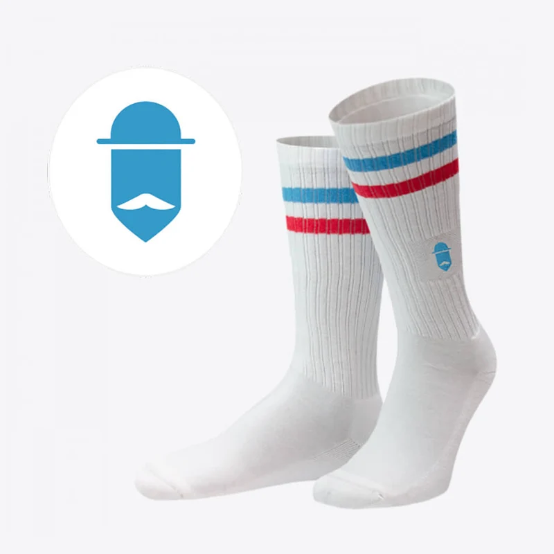 Von Jungfeld Tennissocken Retro Herren Design Logo blau