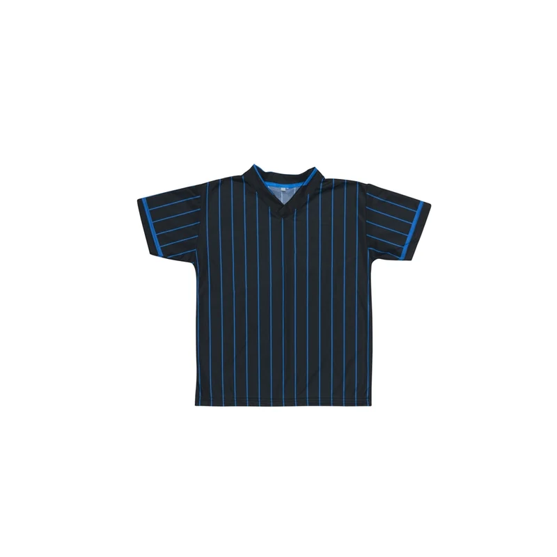 Short Sleeve Striped V-Neck