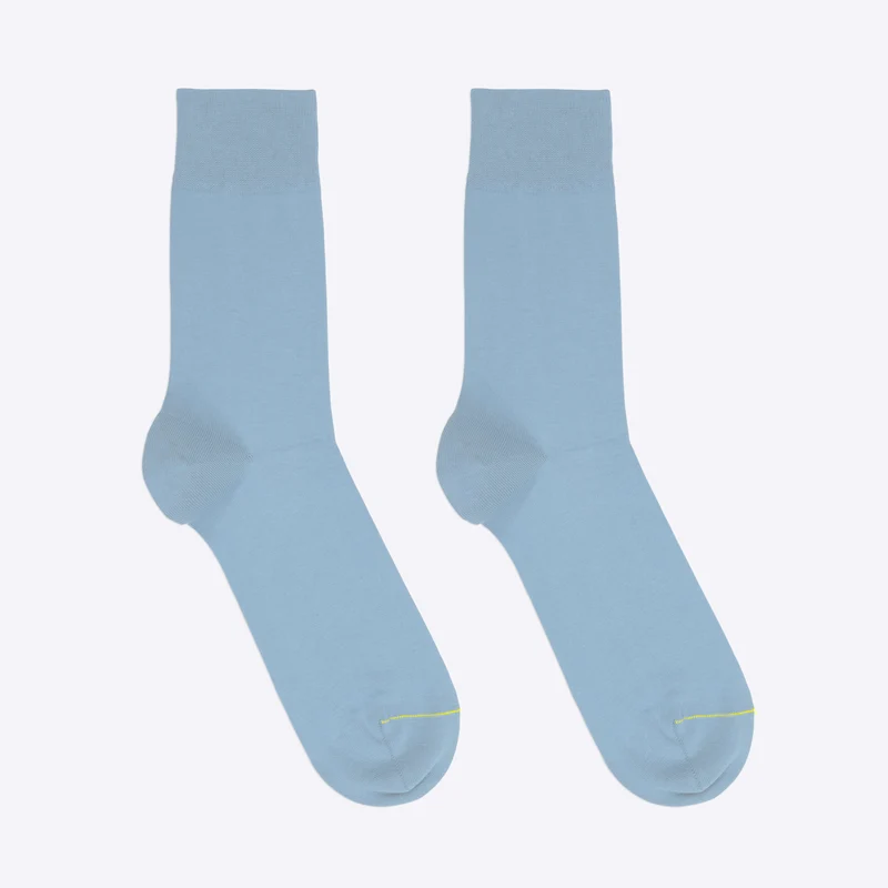 Von Jungfeld Herrensocken Timor einfarbig hellblau