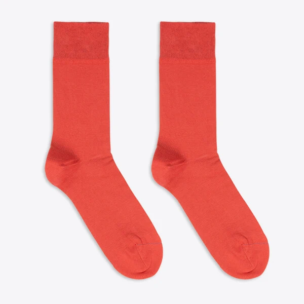 Von Jungfeld Herrensocken Dublin einfarbig rot