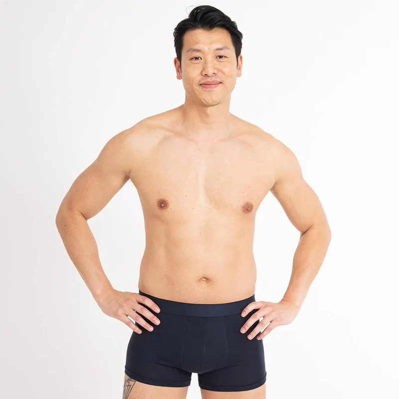 Asaka Set 4 Boxer & Socken Bambus Navy