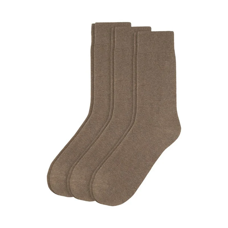 Camano 3er Set Baumwollsocken braun