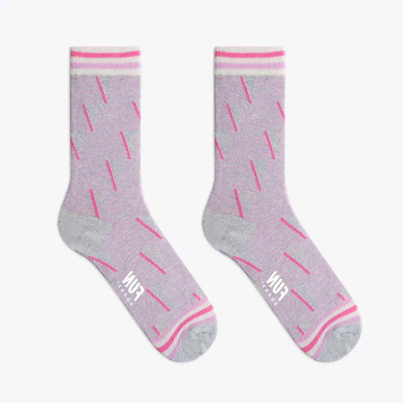 Fun Socks Damensocken abstrakte Dreiecke Lurex