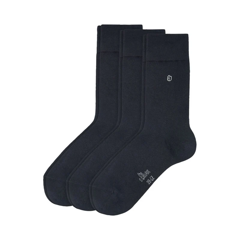 s.Oliver 3er Set Funktionssocken navy