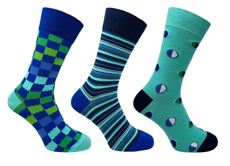 3PK CLEVERSOCKS MENS DESIGN SOCKS