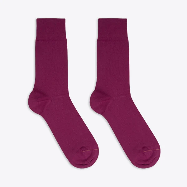 Von Jungfeld Herrensocke Burgenland Baumwolle bordeaux rot