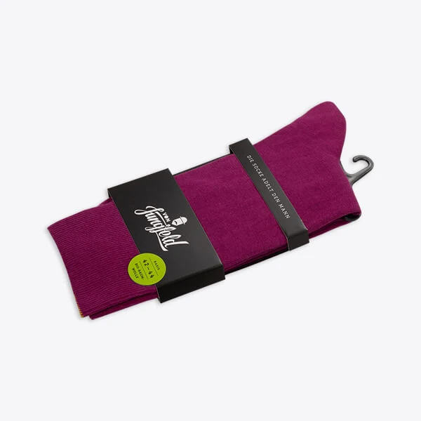 Von Jungfeld Herrensocke Burgenland Baumwolle bordeaux rot