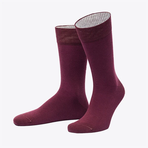 Von Jungfeld Herrensocke Burgenland Baumwolle bordeaux rot