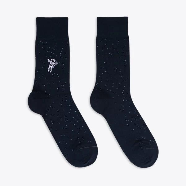 Von Jungfeld Geschenkbox Herrensocken Raumfahrt gemustert