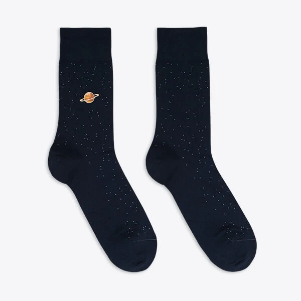 Von Jungfeld Geschenkbox Herrensocken Raumfahrt gemustert