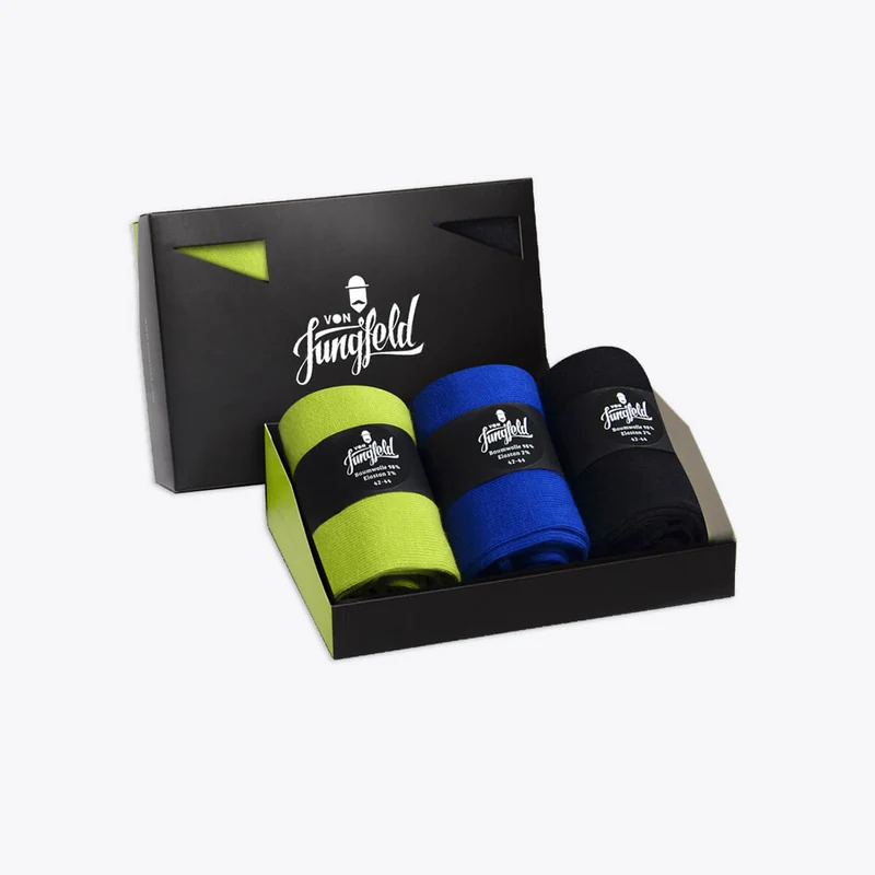 Von Jungfeld Geschenkbox Herrensocken 3er Split