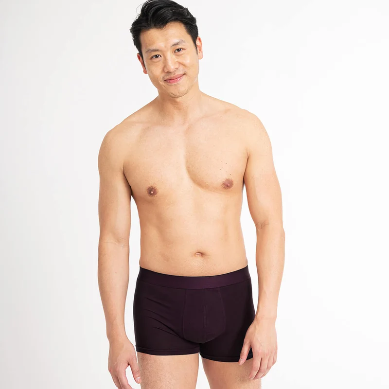 Asaka 4er-Pack Boxer Bambus Bordeaux