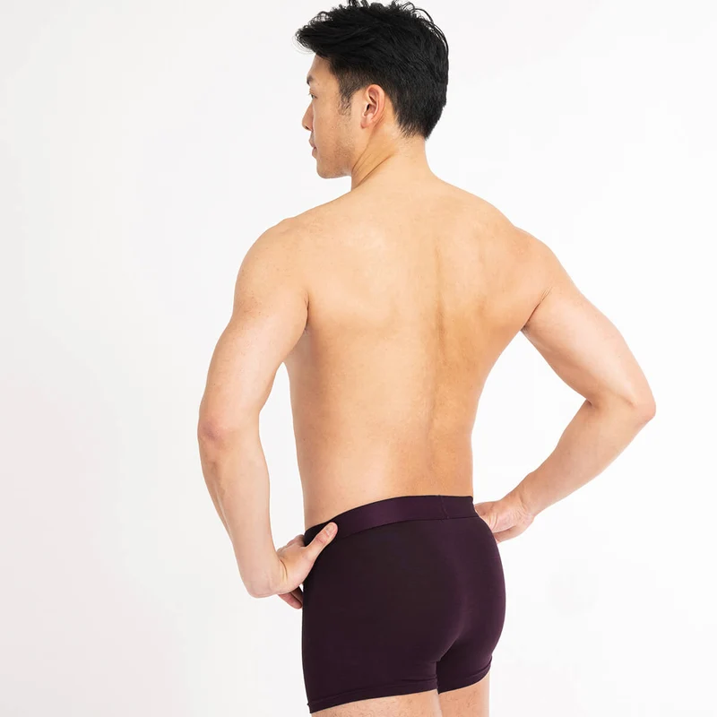 Asaka 4er-Pack Boxer Bambus Bordeaux