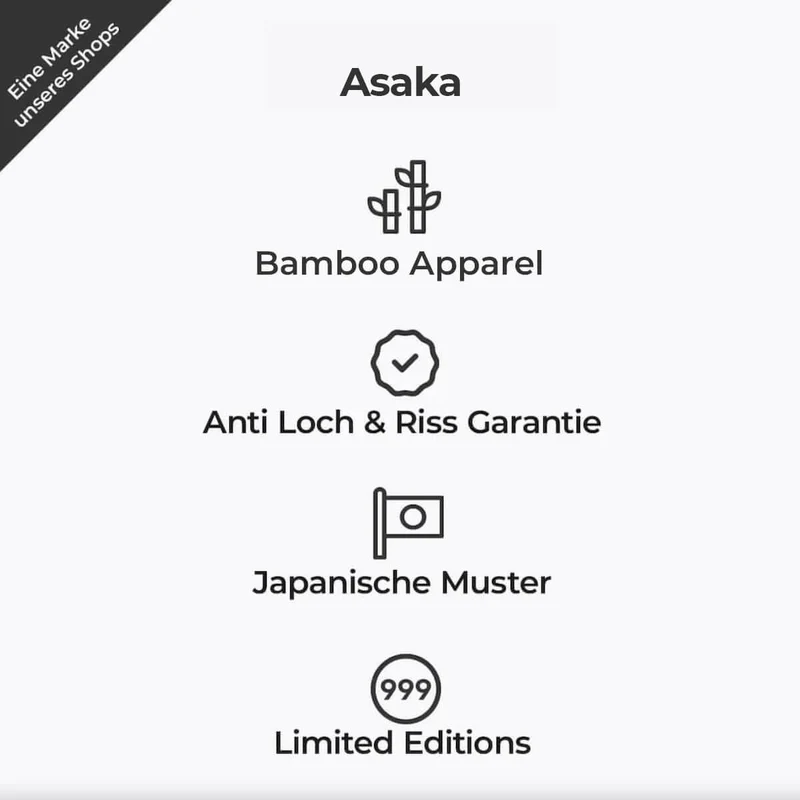Asaka 12er-Pack Boxer Bambus Schwarz