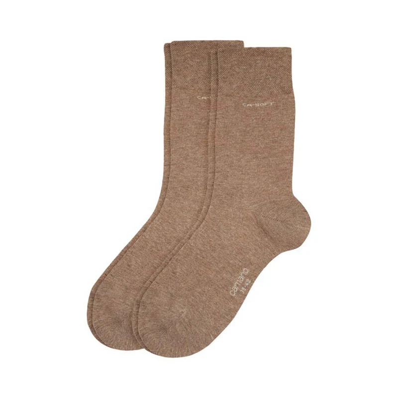 Camano 2er Set Socken braun Komfortbund