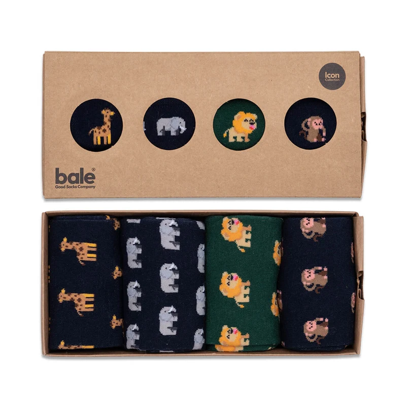 Bale® 4 lustige Damensocken African Safari