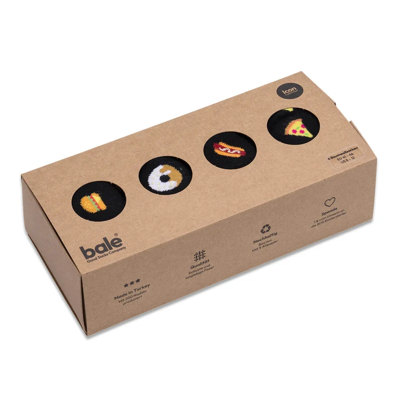 Bale® 4 lustige Herrensocken Soul Food
