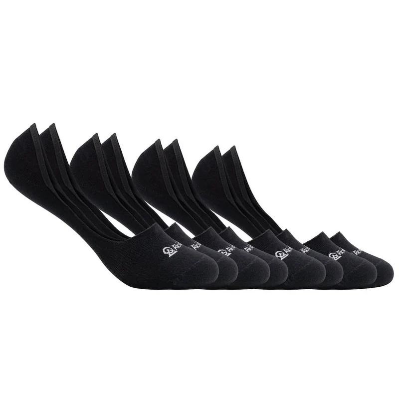 Asaka 6er-Pack Invisible Socks Bambus Schwarz A+ Fiber®