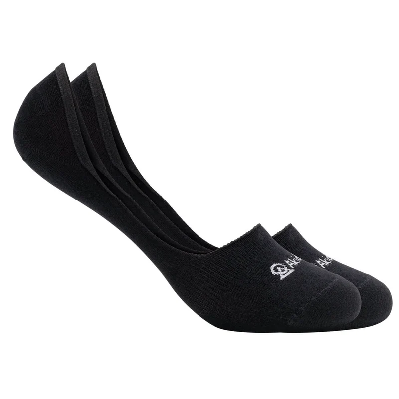 Asaka 6er-Pack Invisible Socks Bambus Schwarz A+ Fiber®