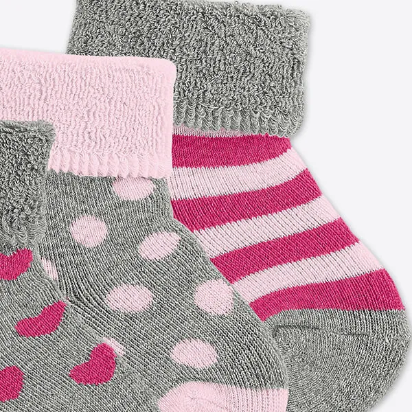 Sterntaler 3er Pack Babysocken Mädchen 4 6 Monate grau pink gestreift Herzen
