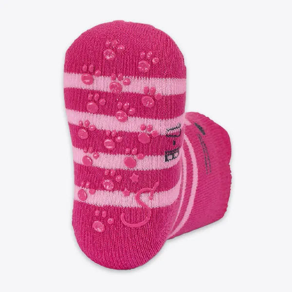 Sterntaler 2er Pack ABS Babysocken Katzen Motiv pink rosa gestreift Mädchen