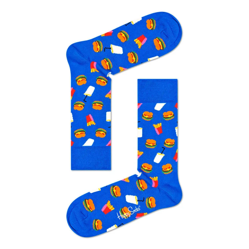Happy Socks Herrensocken Hamburger blau