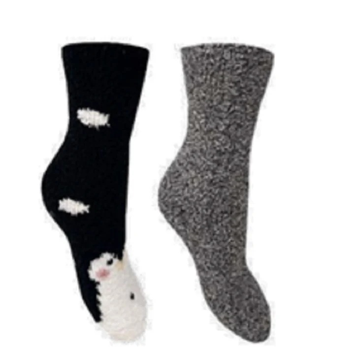 2 PK BRAMBLE LADIES FLUFFY SOCKS