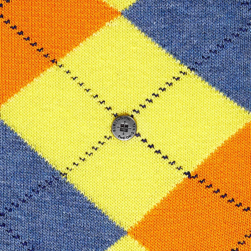 Burlington Herrensocken King Sunshine Rauten gelb orange