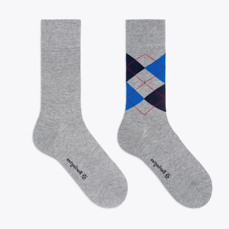 Burlington Herrensocken Everyday 2 Pack hellgrau & blau