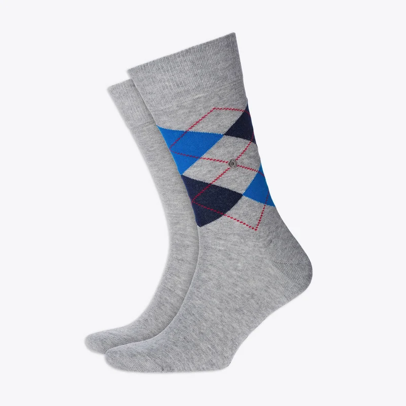 Burlington Herrensocken Everyday 2 Pack hellgrau & blau