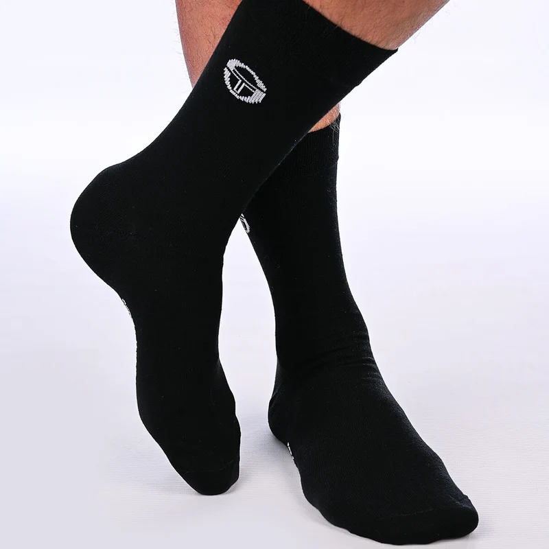Sergio Tacchini 3er Pack schwarze Viertelsocken Herren