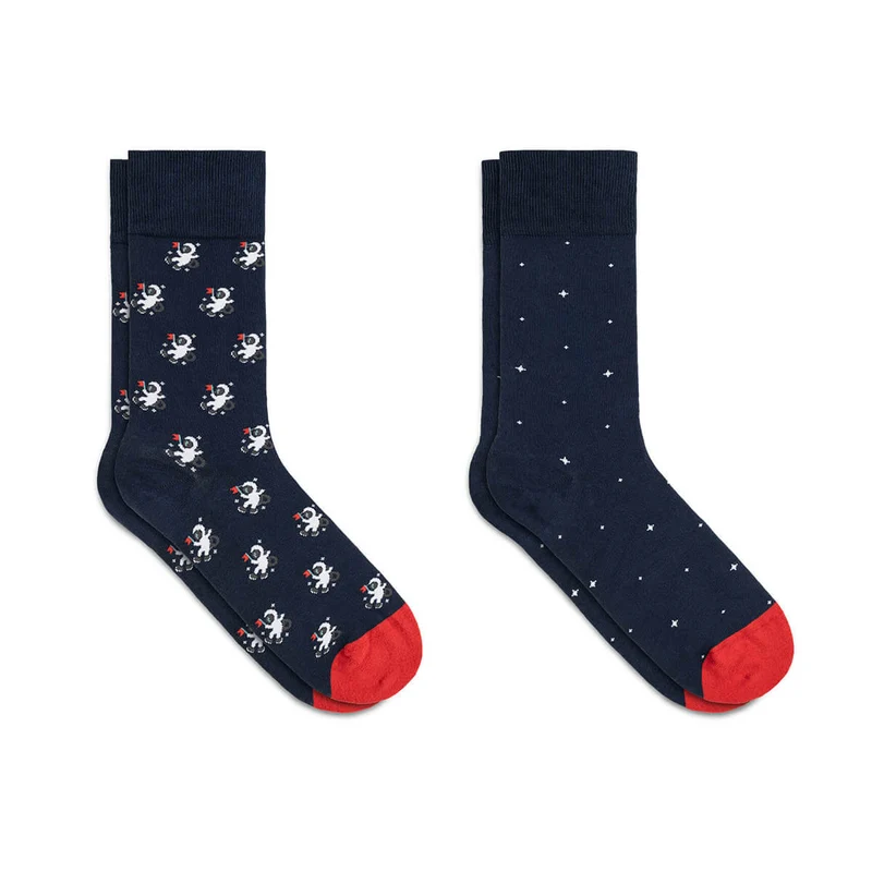 Bale® 2er-Set lustige Herrensocken Astronauten & Sterne