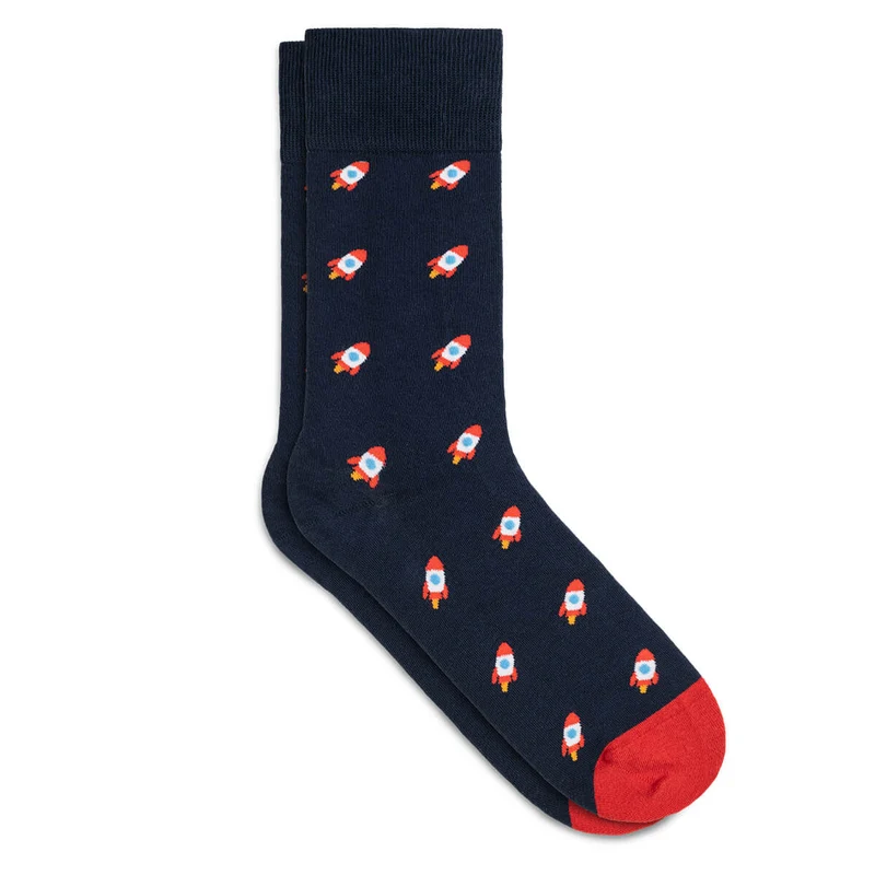 Bale® 2er-Set lustige Herrensocken Raketen & Saturn