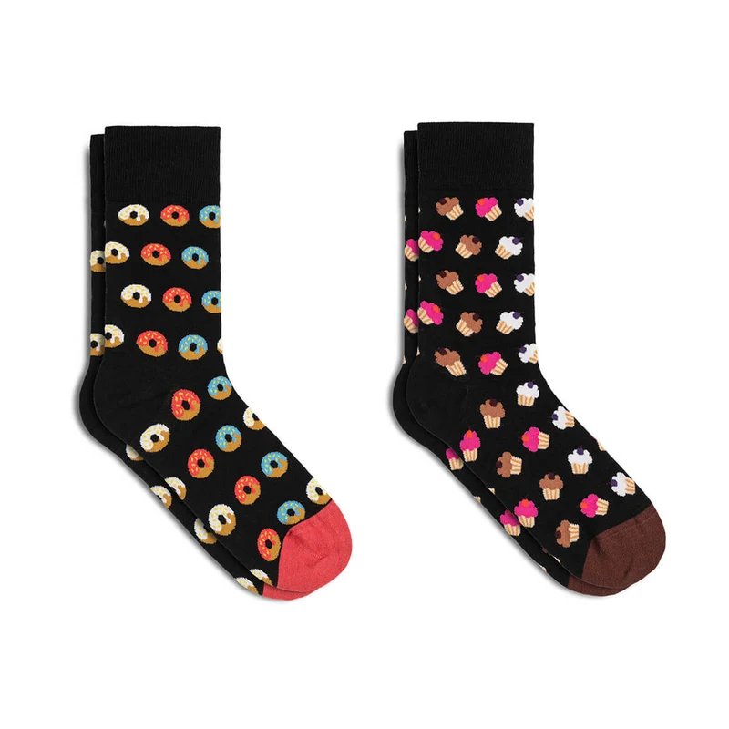 Bale® 2er-Set Damensocken Donuts & Cupcakes