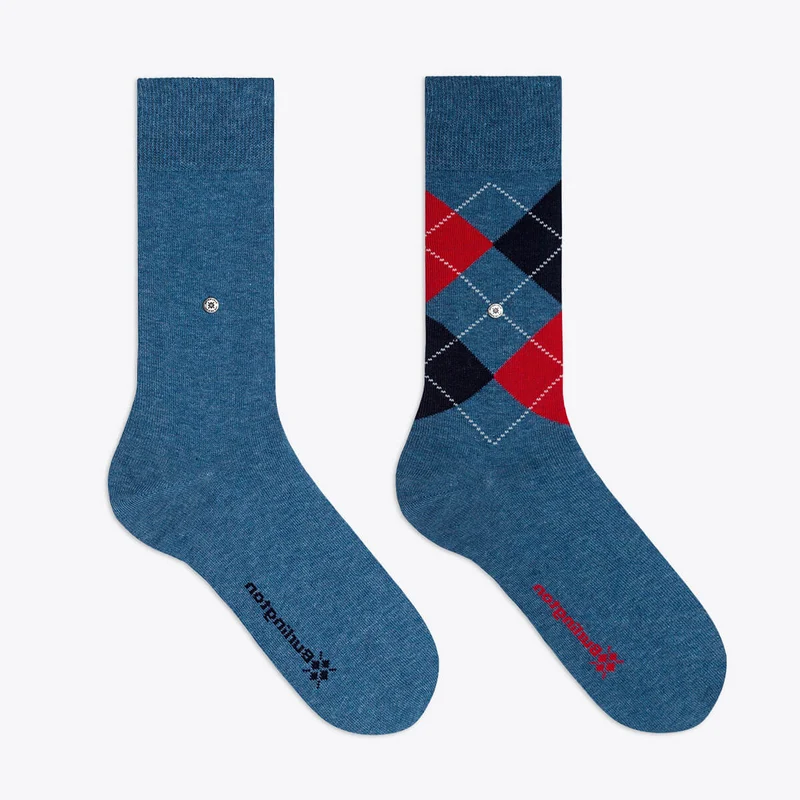 Burlington Herrensocken Everyday 2 Pack hellblau & rot