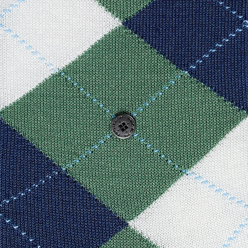 Burlington Herren Socken Manchester Rautendesign grün