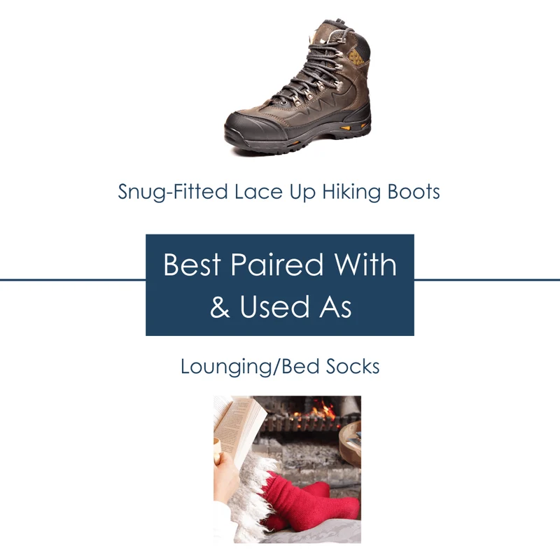 Wheeo Thick Hand Dyed Local Merino Wool Hiking and Outdoor Sock