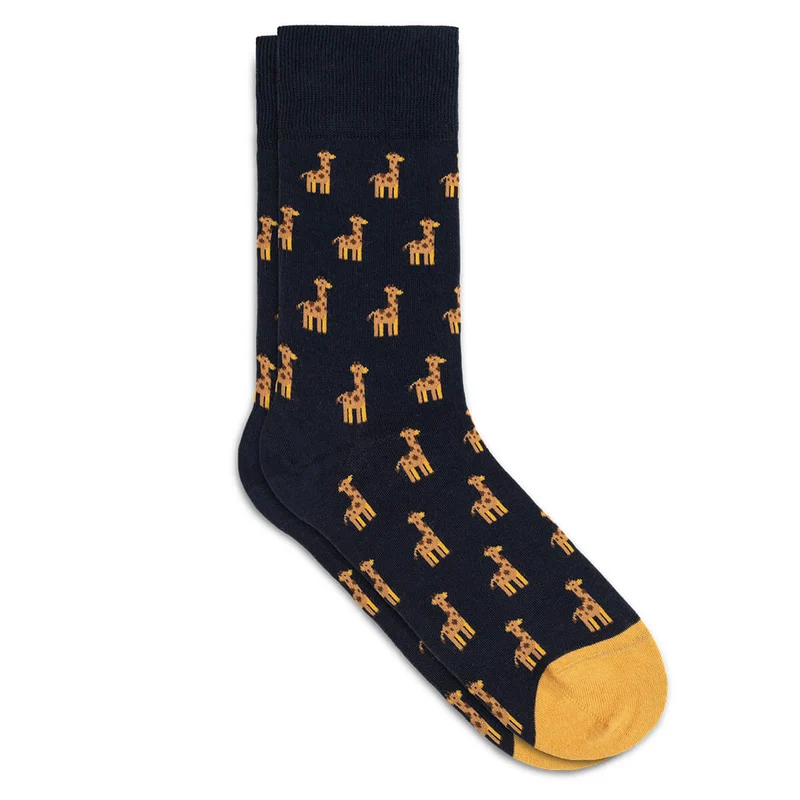 Bale® 2er-Set lustige Damensocken Muster Affen & Giraffen