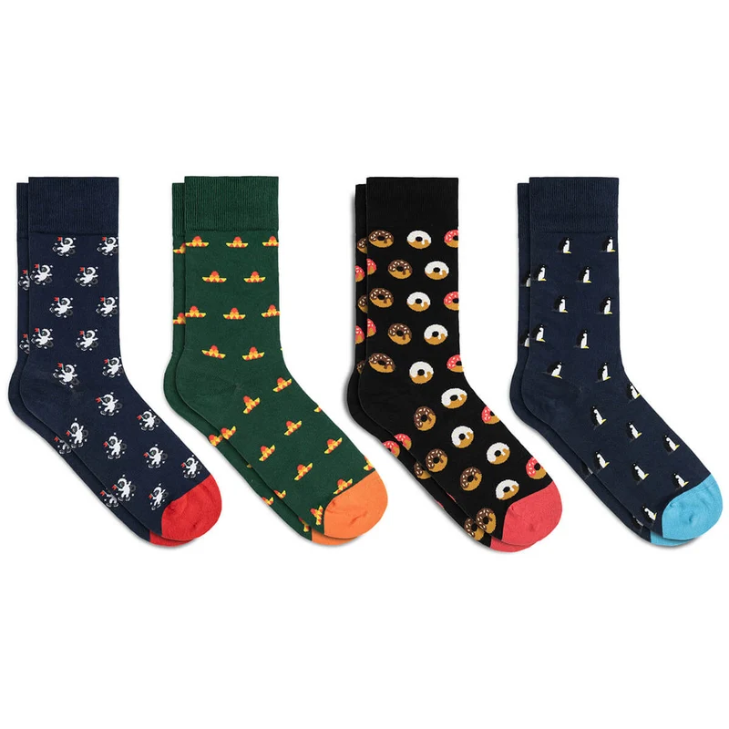 Bale® 4er-Mix bunte Motivsocken Herren 2