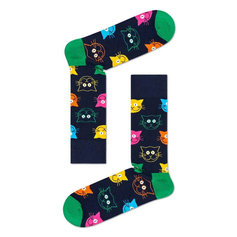Happy Socks Geschenkbox Damensocken Muster Katzen