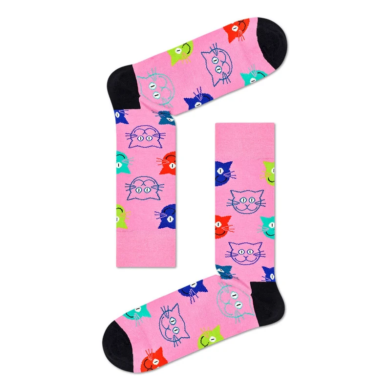 Happy Socks Geschenkbox Damensocken Muster Katzen