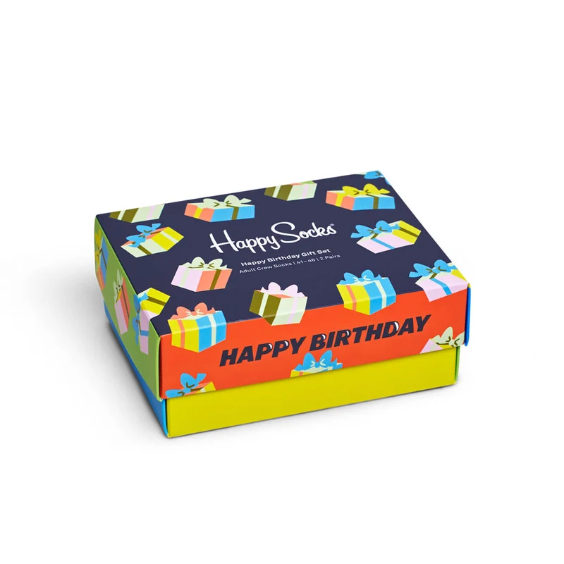 Happy Socks Geschenkbox Damensocken Muster Happy Birthday