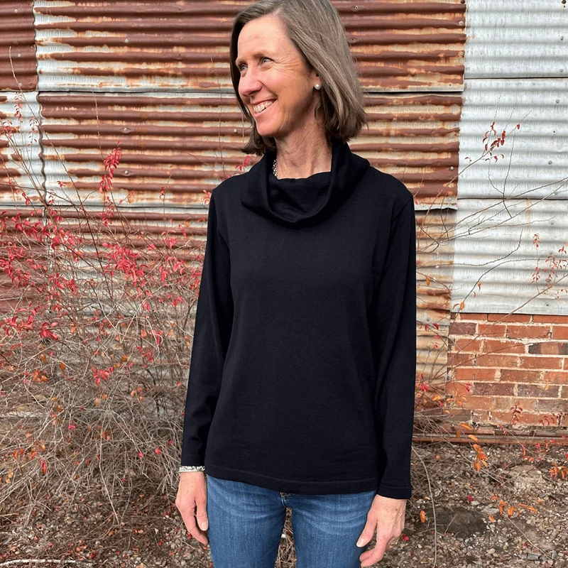The Boss Pure Merino Wool Cowl Neck Jumper