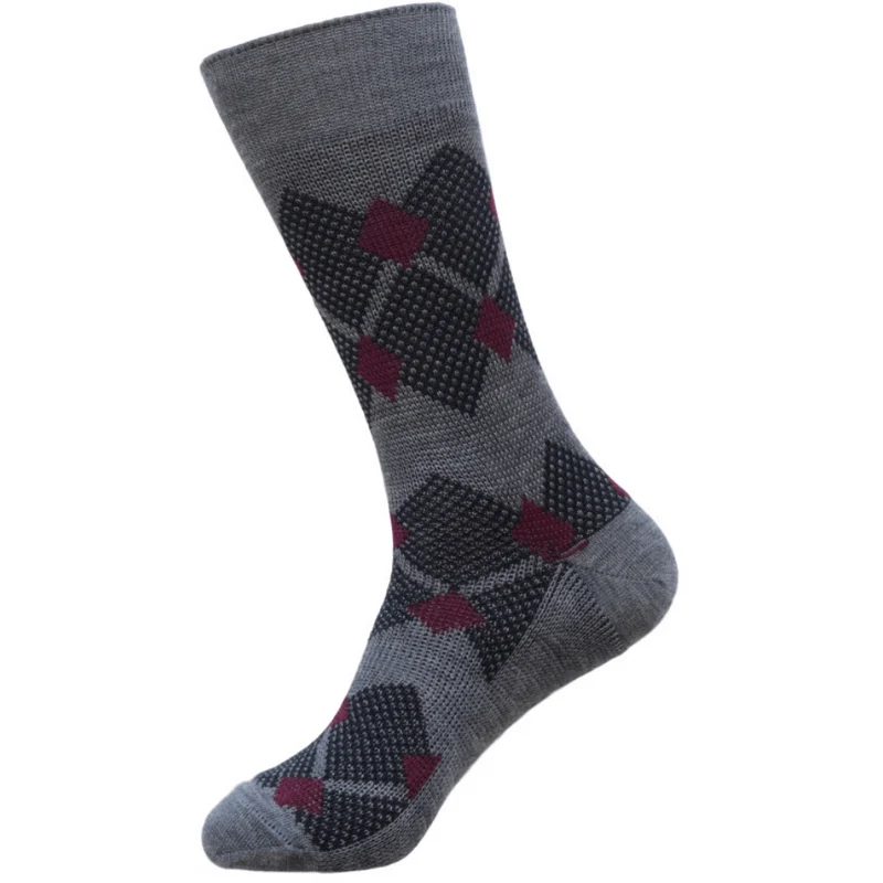 Walter Argyle Merino Wool Dress Sock