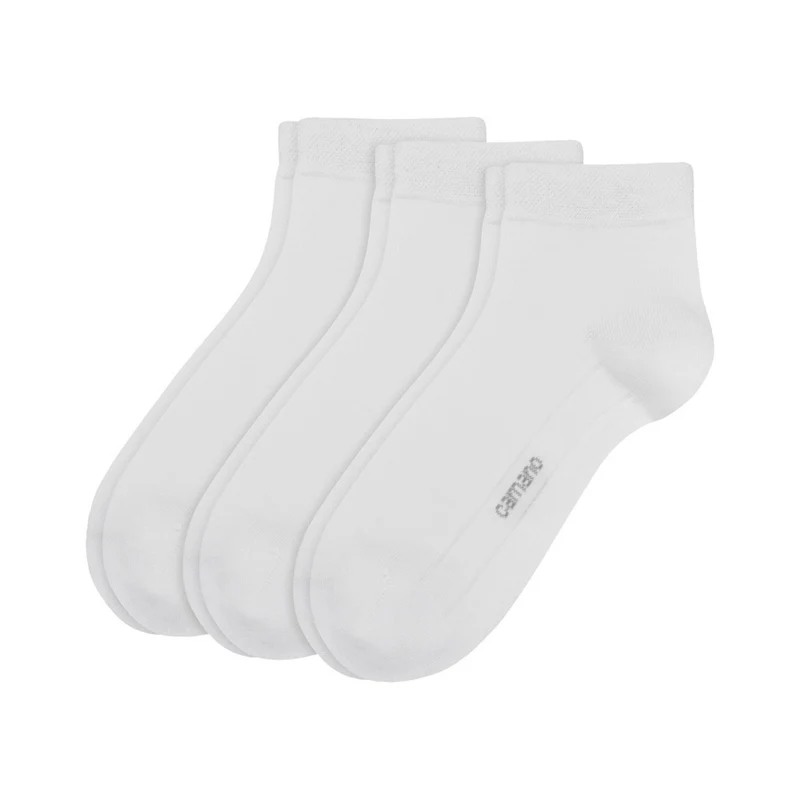 Camano 3er Set Viertelsocken weiß