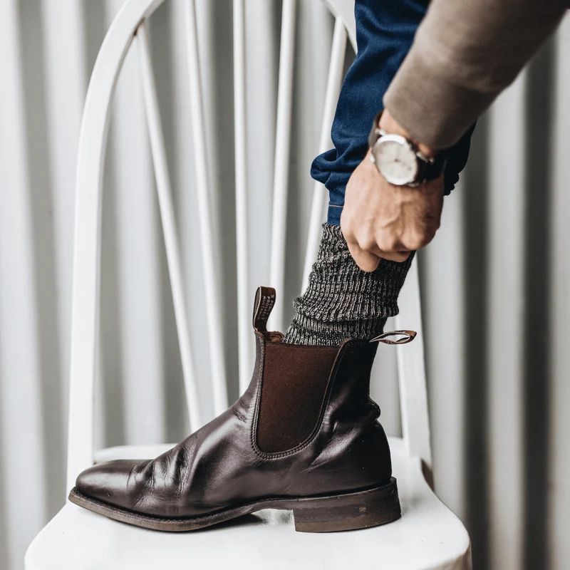 Narrawa Ribbed Local Merino Wool Casual Sock