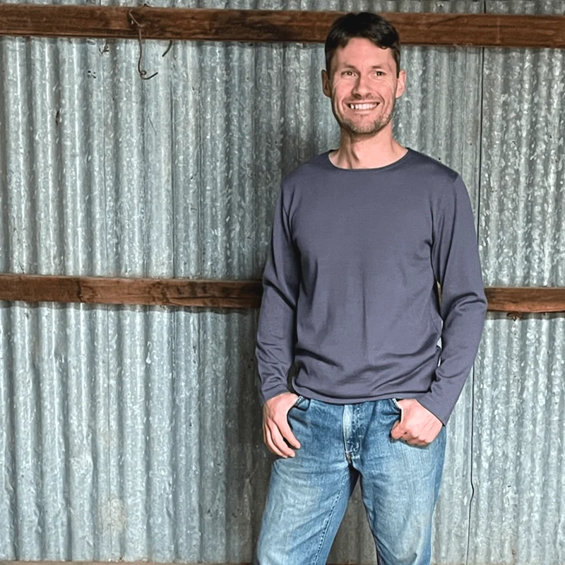 Grazier Merino Wool Long Sleeve Tee